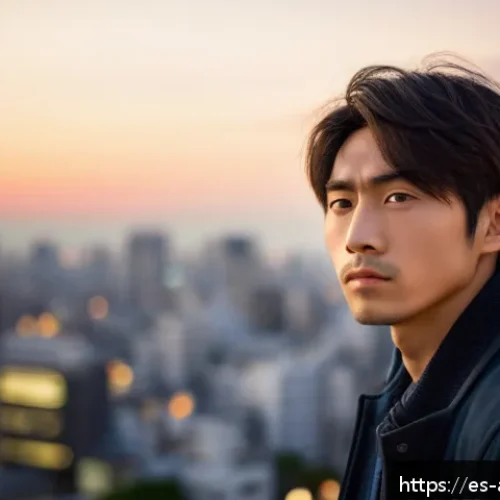 요시자와 료 연기 분석 - A close-up portrait of a young Japanese male actor with delicate facial expressions conveying subtle...
